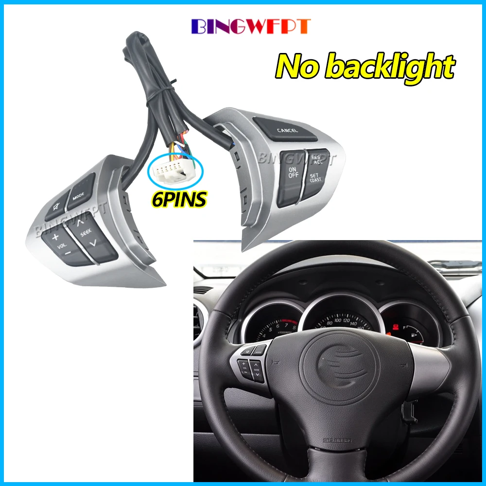 

Кнопка круиз-контроля (без подсветки) с 6 контактами для Suzuki Grand Vitara 2006-2007 1.6 MT 3-дверная версия, переключатели регулировки громкости аудиосистемы