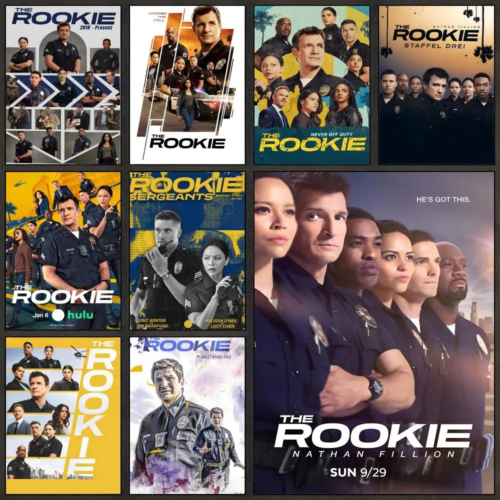 Drama The Rookie Police Series Poster Peel And Stick Wall Art PP Waterproof HD Bedroom Living Room Home Decor Gift