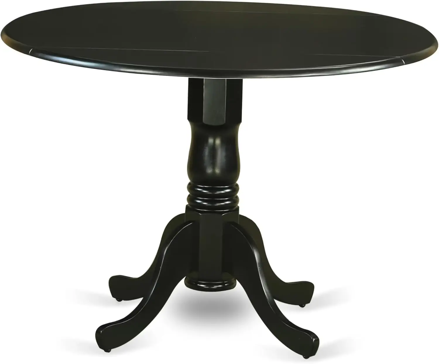 DLAB5-BLK-06 5 Piece Dinette Set for 4 Includes a Round Dining Room Table with  and 4  Linen