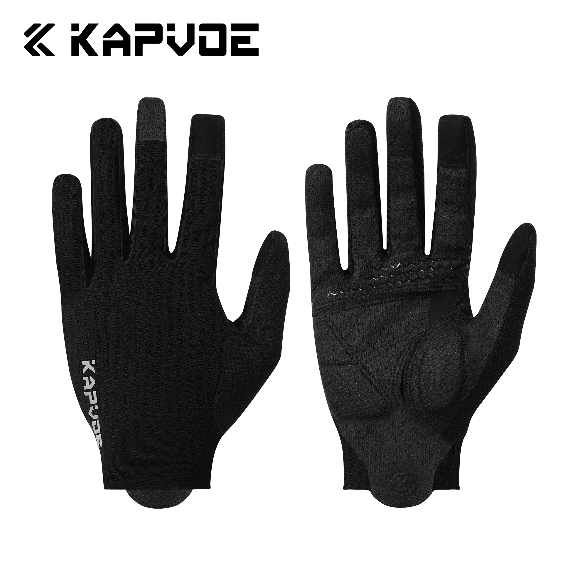 

Kapvoe New Full Finger Cycling Gloves Touch Screen Sports Gloves Motocross Ski MTB Bike Breathable Motorcycle Bicycle Gloves