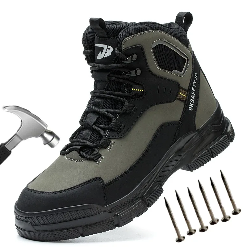 

Steel Toe Safety Shoes Anti Shock Protection Indestructible Anti-puncture Work Hiker Boots - Security Protective Sneakers