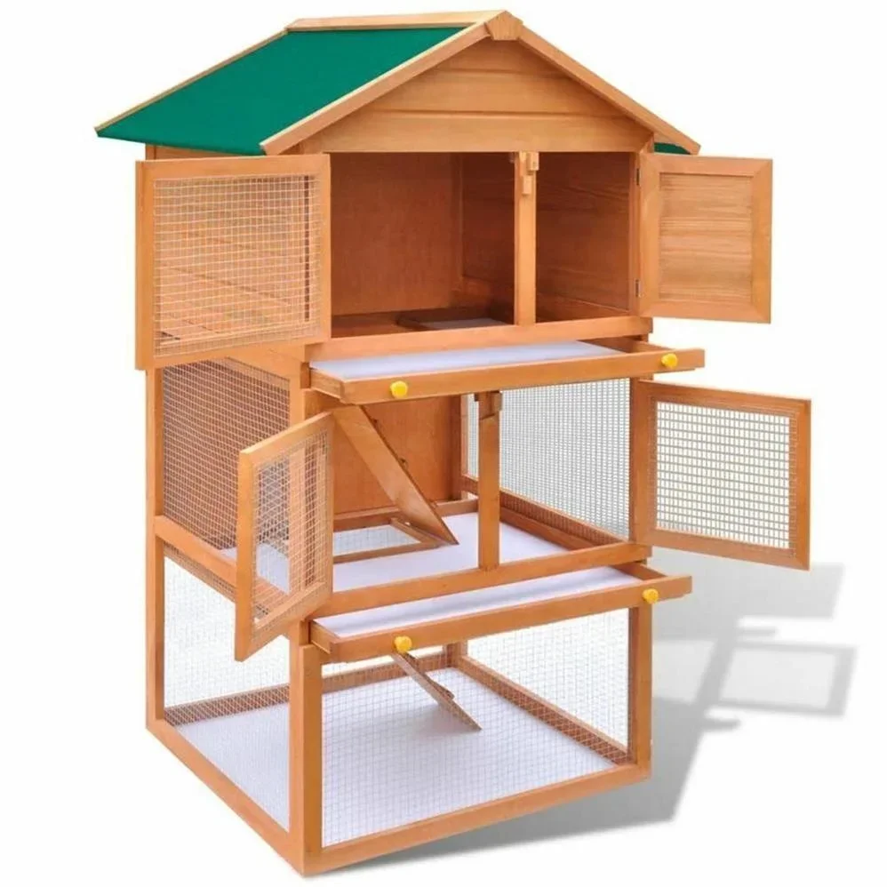 Hot products 2020 Natural Wooden Large Animal Cage Chicken Coop With Run