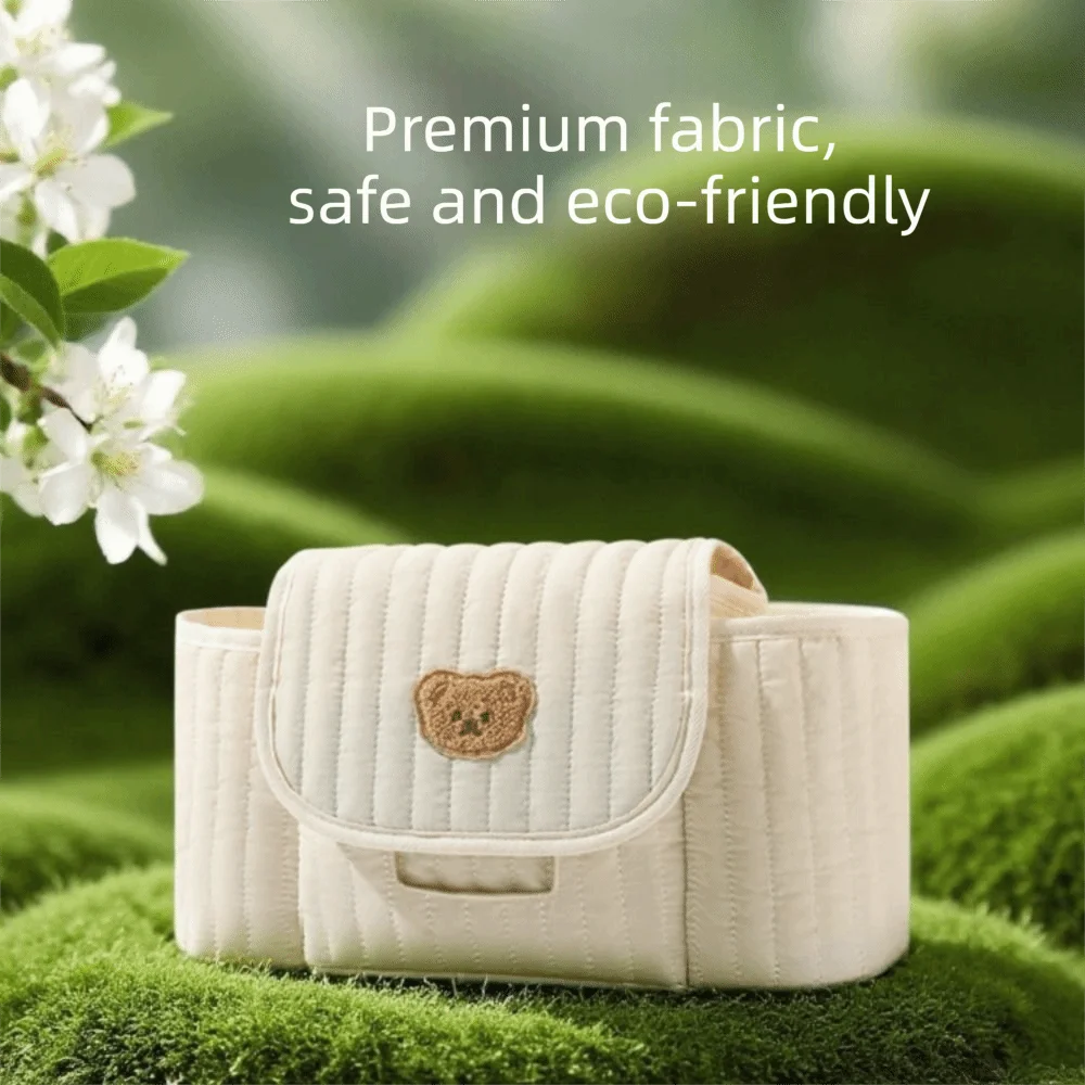 

Портативная сумка для мамы из ткани Оксфорд, мягкая милая коляска с медведем, сумка для подгузников, большая вместимость, органайзер для детских подгузников, использование в коляске
