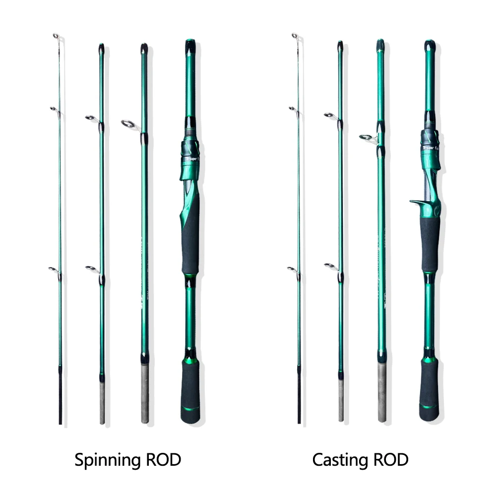 SIECHI Casting Spinning Angelrute 1,8 m 2,1 m Ultraleichte Carbonfaser-Rutenstange 4-teilig mit EVA-Griff 7-20 g Ködergewicht – Detail 2