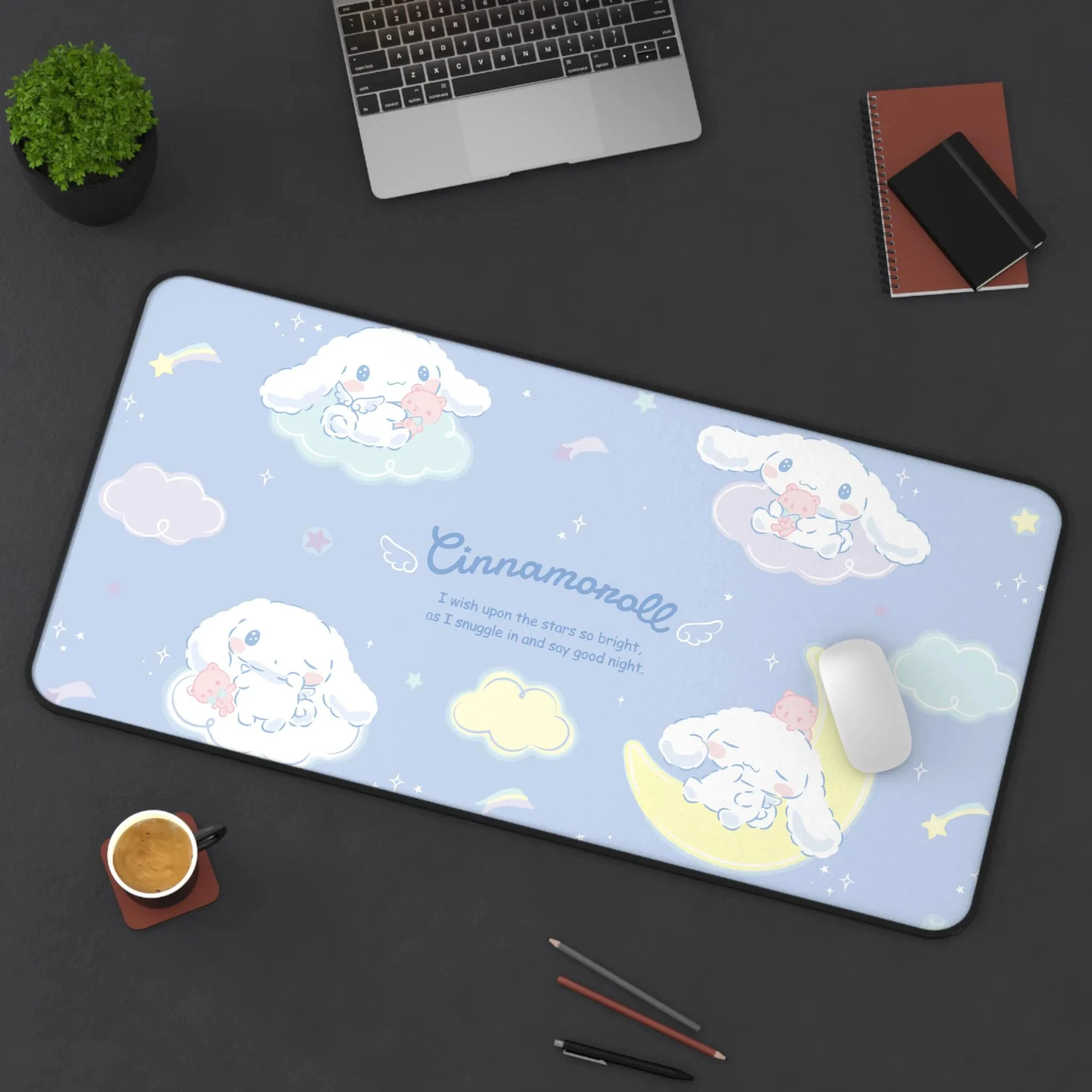 Alfombrilla de ratón Cinnamoroll |   Cielo nocturno de Cinnamoroll |   Configuración de juegos de alfombrilla de escritorio Sanrio |   Linda estética Kawaii RGB