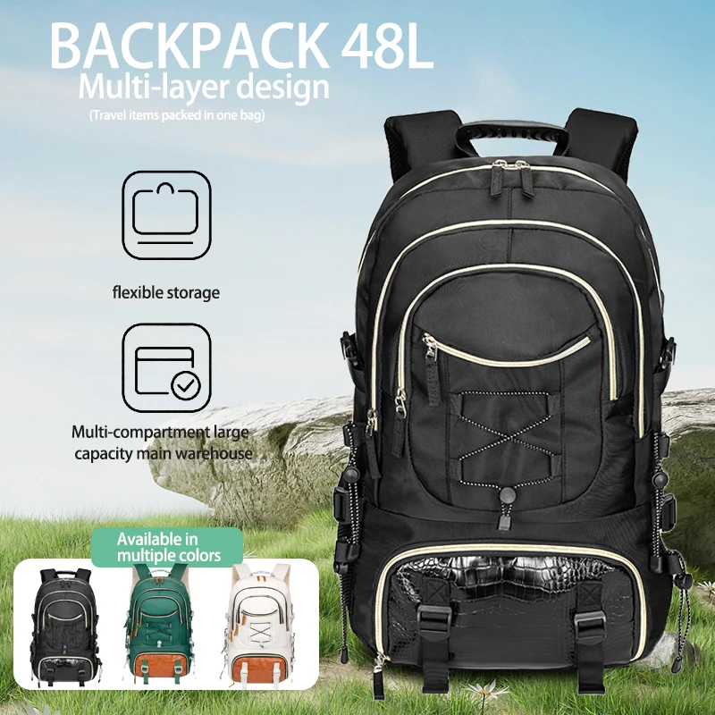 High appearance backpack, one bag, multi-purpose, large capacity, high-end travel bag, hiking bag, Oxford cloth backpack