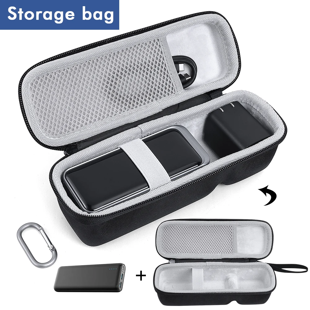 Carrying Case Waterproof Hard Travel Case EVA Anti-scratch Portable Storage Bag for Anker Prime 20000mAh Power Bank 200W&Charger