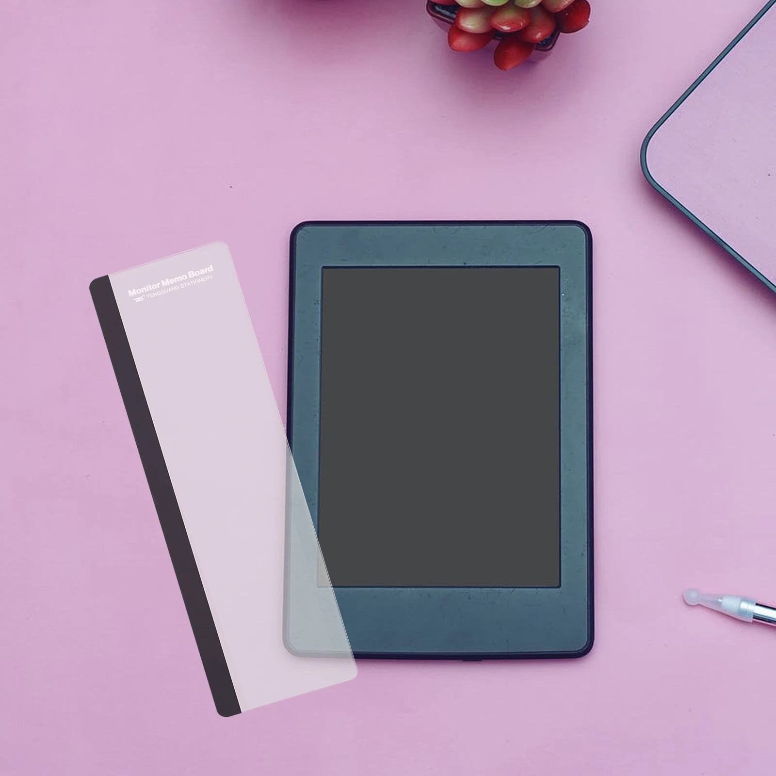 

Transparent Acrylic Label Board for Monitor Memo Board Right Side Screen Side Panel Office Gadget Screen Message Reminder