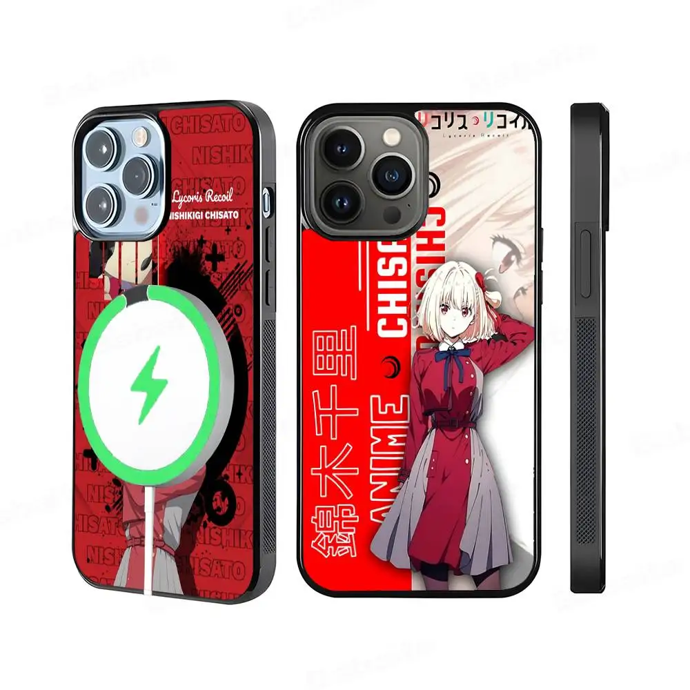 

Lycoris Recoil Phone Case Magnetic Case For iPhone 16 14 13 12 11 15 Pro Max Plus For Magsafe Wireless Charge Cover