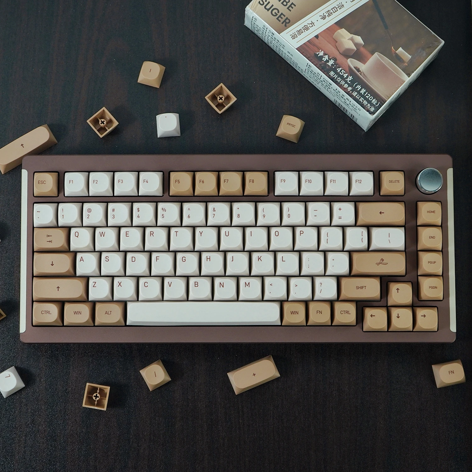 

idobao MA Keycap Kit Tiramisu PBT Material Thicken Keycaps for Mechanical Keyboard MX Switch Minimalist Style for GMK67