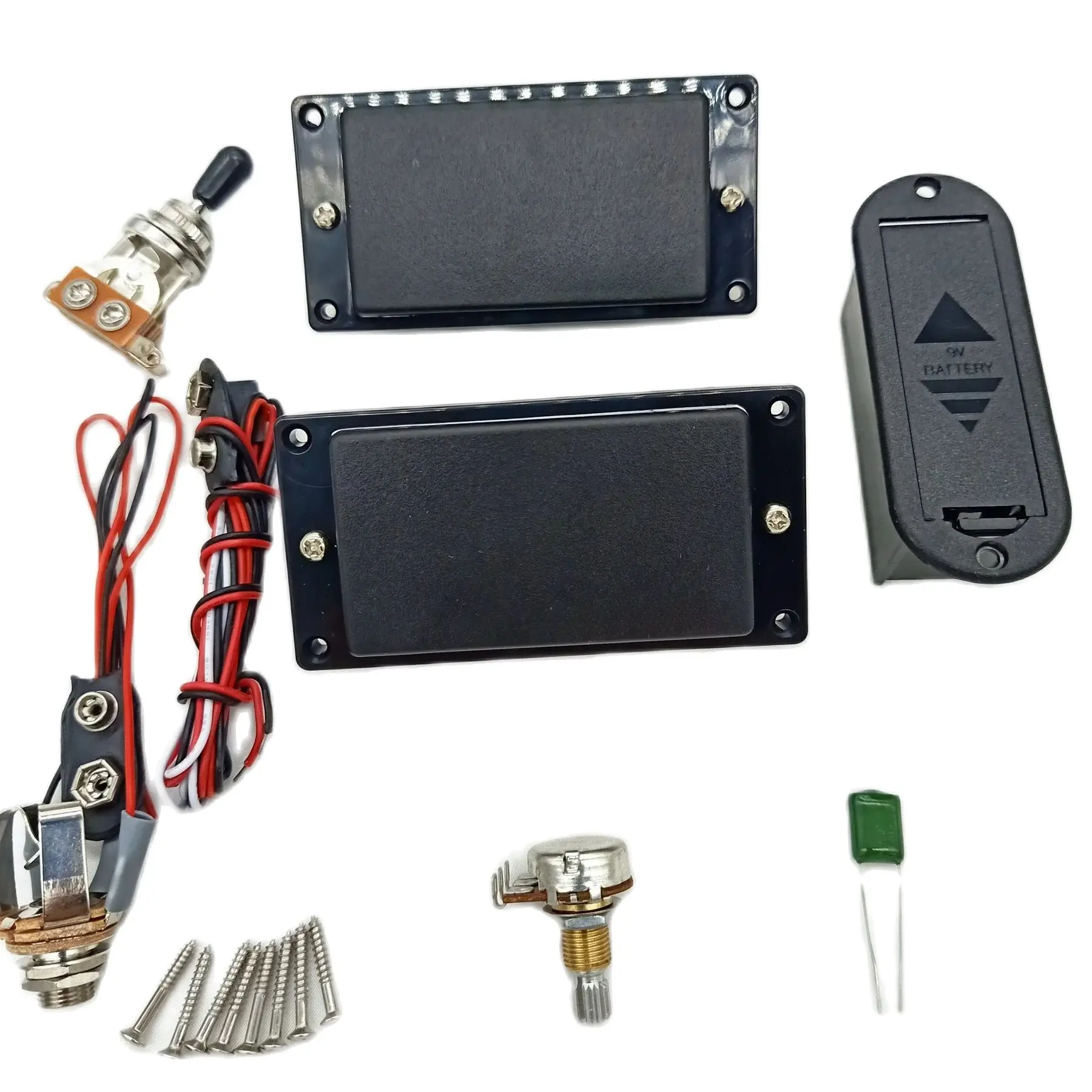 Active Pickup Electric Guitar Humbucker Pickups with 25K Potentiometer Mounting Accessories