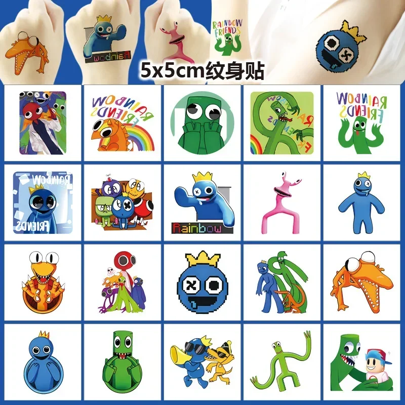 

20Pcs Rainbow Friends Tattoo Stickers Waterproof Cute Sticker Funny Cartoon Kids Girls Christmas Birthday Gift Reward Toy