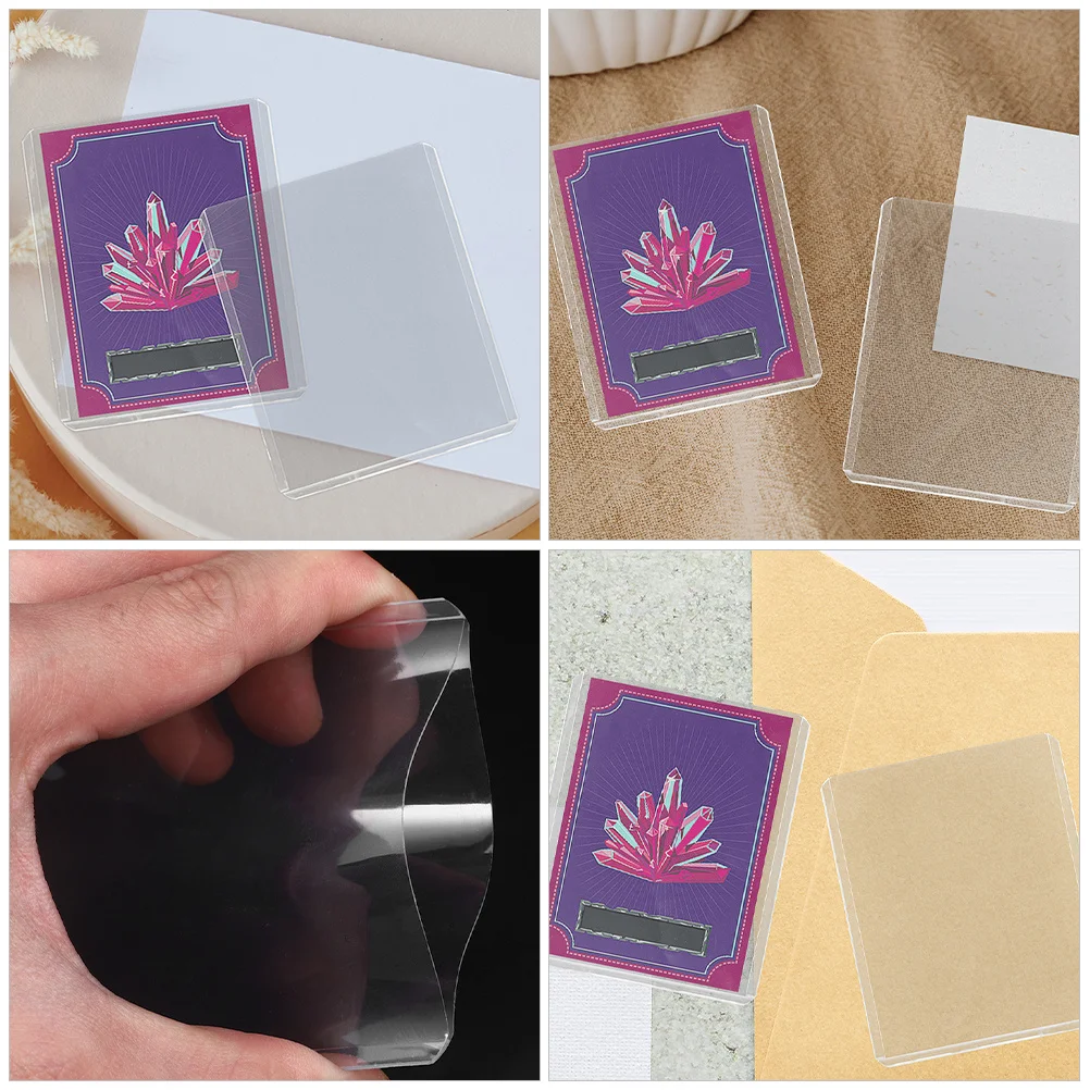 30Pcs PVC Game Card Sleeves Protective Plastic Card Holder Covers for Playing Trading Cards Storage Cards Sleeves