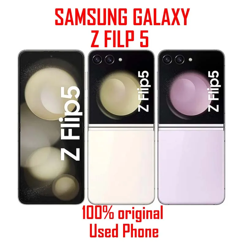 هاتف Samsung Galaxy Z Flip 5 Flip5 5G F731U1 F731N مقاس 6.7 بوصة AMOLED NFC 256/512GB Snapdragon قابل للطي أصلي Android Z Filp5 هاتف ذكي #1
