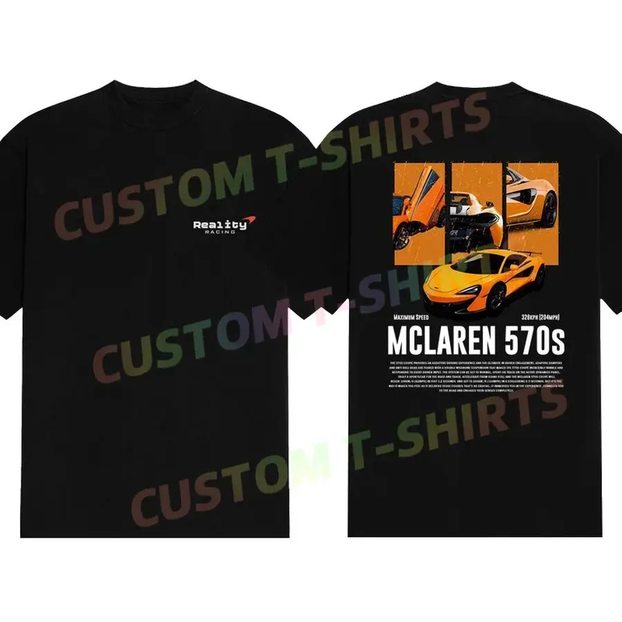 

Car Lovers T-shirt McLa car 570S Men's and Women's Short-Sleeved with Patterns for Summer