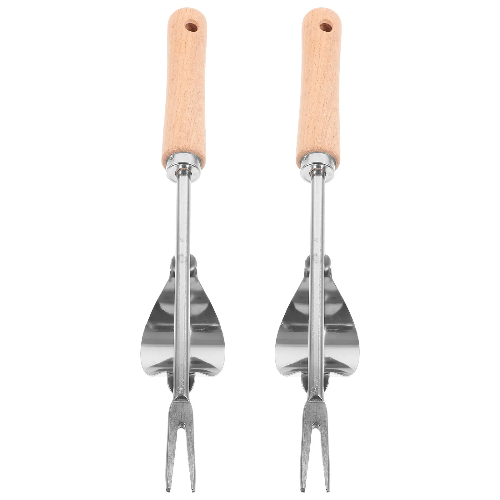 

2pcs Weeding Fork Stainless Steel Durable Lightweight Garden Weed Puller For Organic Lawn Care Portable Weeder Tool