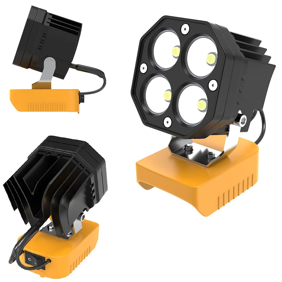 Adjustable Lamp 40W Flashlight Outdoor Lighting 12-24V Voltage Lightweight Design Suitable For DCB205 Battery For DCB206 Battery