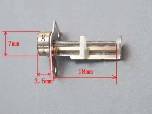2pcs 3-5V micro deslizamento do motor de passo com haste de parafuso