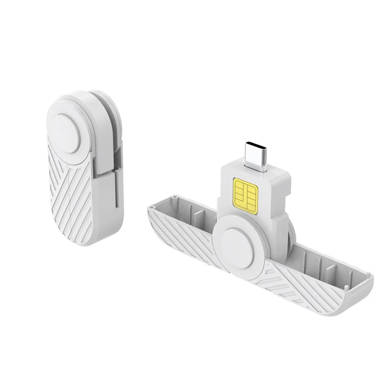 Lector de tarjetas con chip bancario GFR5-IC compatible con teléfonos inteligentes MacOS, blanco