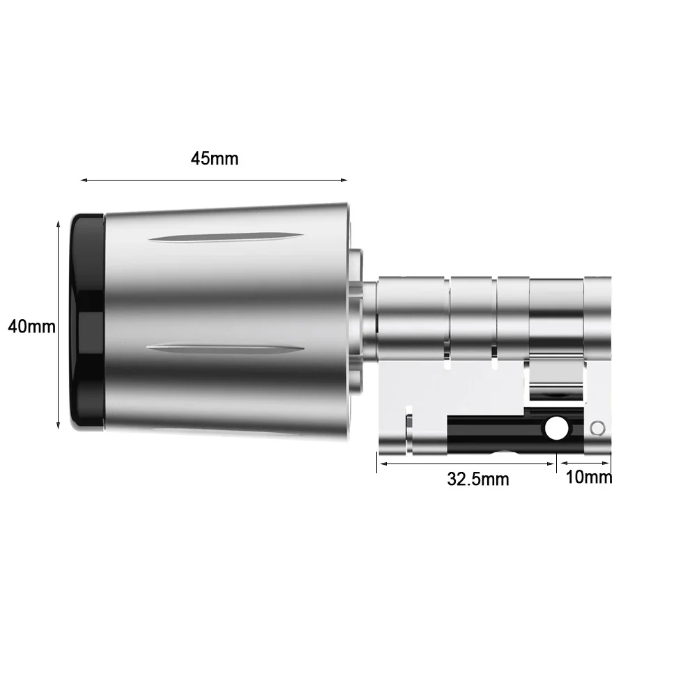 Euro Half Cilinder Auto Smart Lock Beveiliging Keyless Access TTlock APP Controle voor Deurdikte 30-70mm Deur