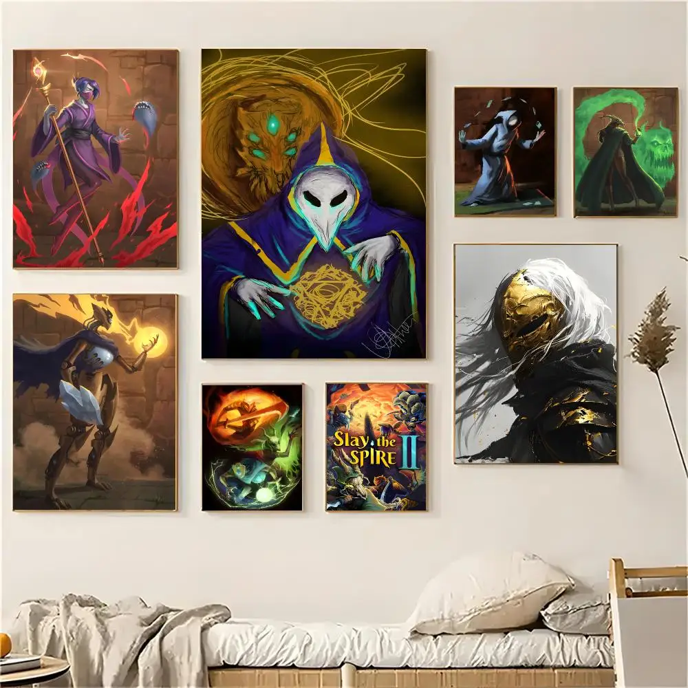 S-Slay The Spire Game Poster Decorative Wall Art Stickers Mural For Home Living Room Hallway Decor Gift