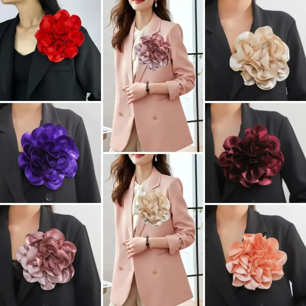 Versatile 20CM Brooch Large Flower French Badge Satin Ornamental Pin French Satin Lapel Pin