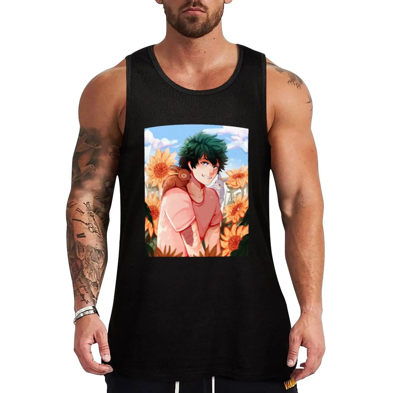 

bunny boy Tank Top clothes for men summer Men's t-shirts gym accessories man