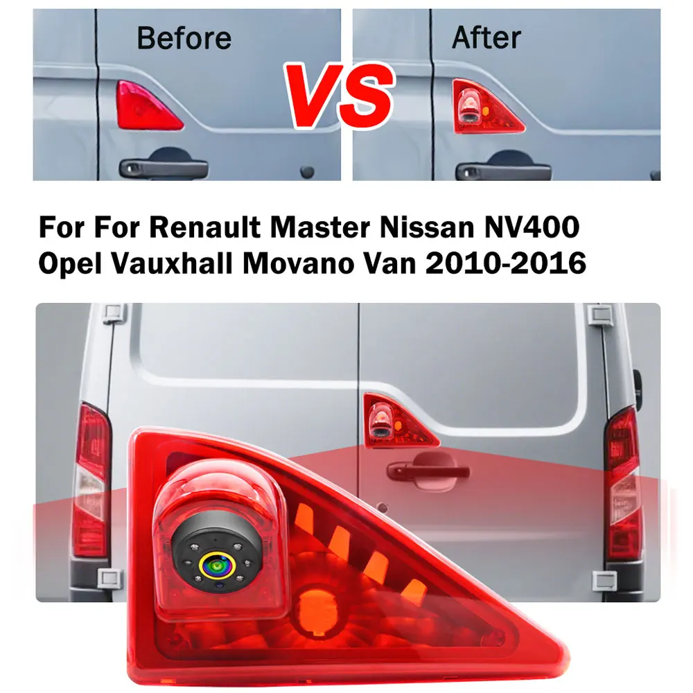 4K Full-color Night Vision 1080P AHD Car Brake Light Rear View Camera For Renault Master Nissan NV400 Opel Vauxhall Movano Vans