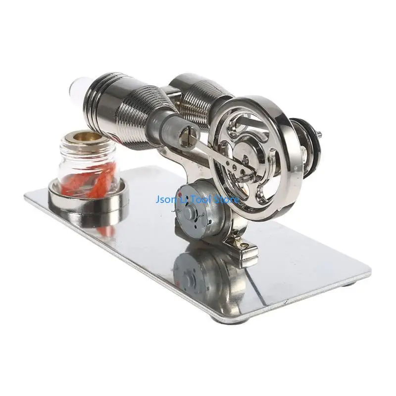 

Y08D Stirling Engine Model LED Electricity Generator Gifts for Technology Enthusiasts