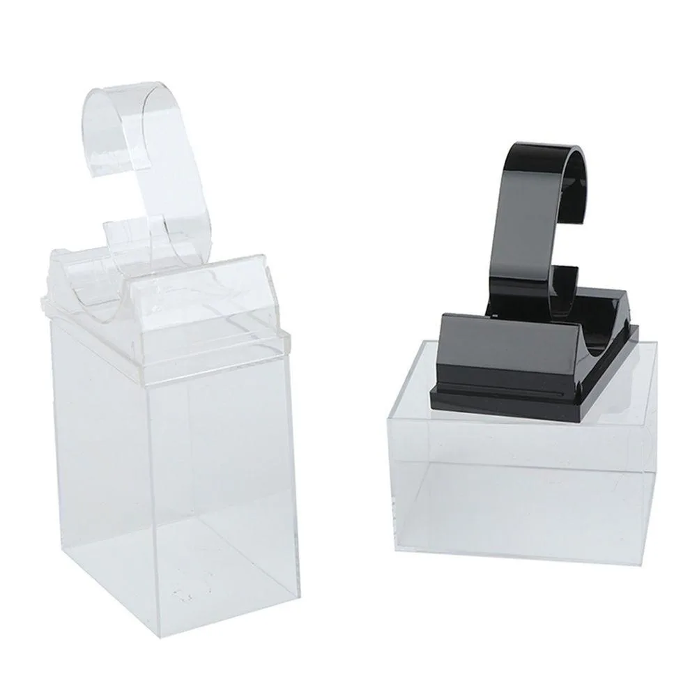Kunststoff Stand Rack allgemeine Vitrine Regal Rack Vitrine Regal tragbare Uhr Aufbewahrung sbox Fall Schmuck Display Stand Box Liste Box