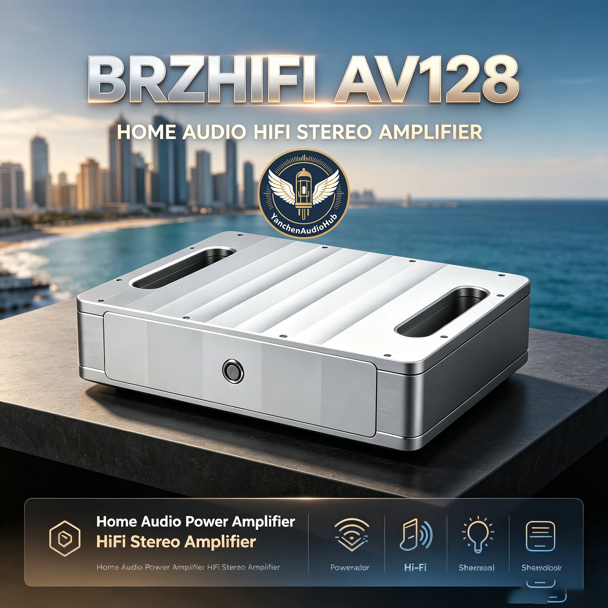CHN 2027 new BRZHIFI-AMPX-50 home audio power amplifier HiFi stereo amplifier for home speaker fever sound system