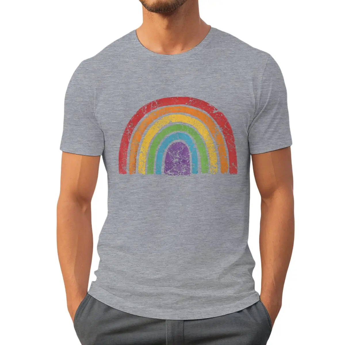 LGBTQ Rainbow Flag Gay Pride T-shirt Pride Month Short-sleeve Crewneck T-shirt Vintage LGBT T Shirt Summer Tops Tees Clothes view 4