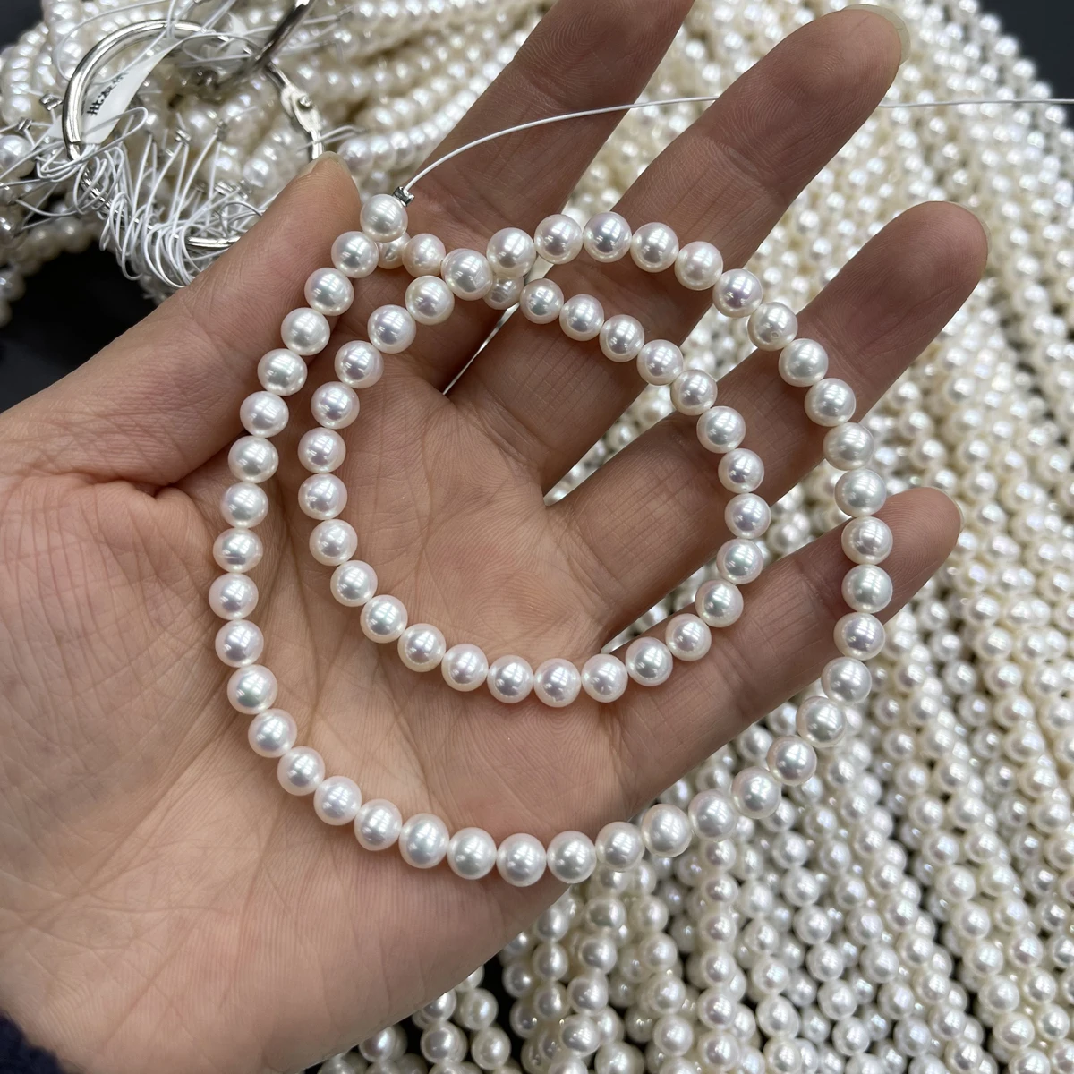 

AAA 5-6mm Round Pearls High-Quality Natural Freshwater Pearl Semi-Finished Beads for Jewelry Making DIY Necklace Accessories