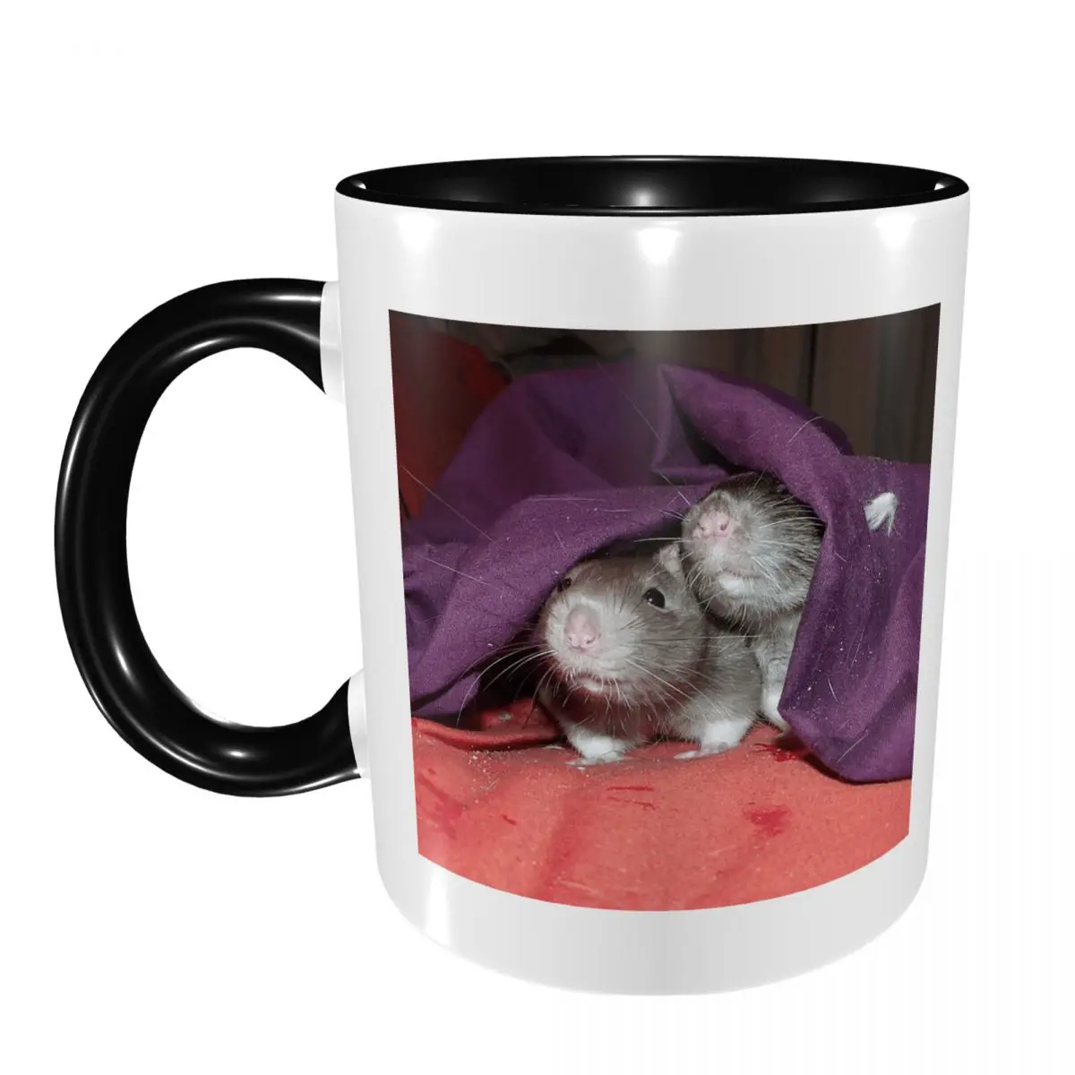 Hidden Rats Mug Funny Ceramic Coffee Cups Tea Mugs Milk Cup Drinkware Gift for Friends