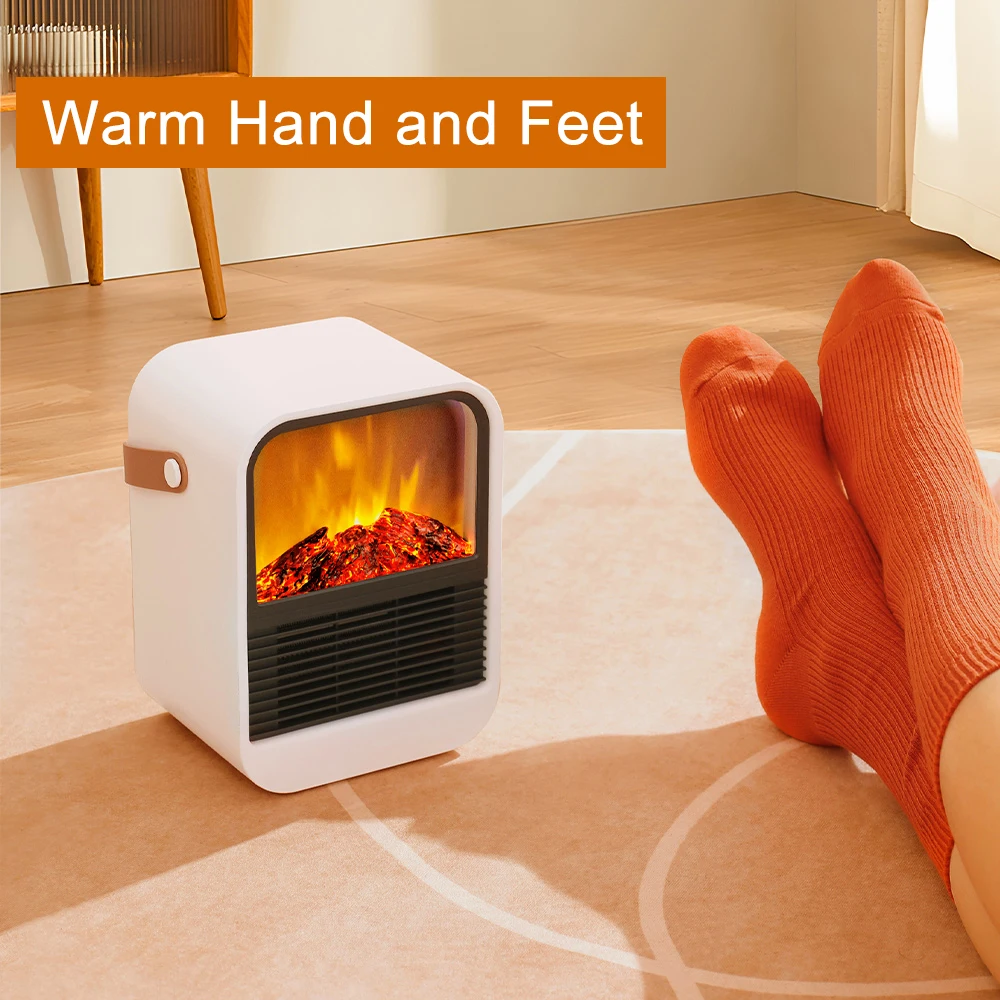 Electric Winter Fireplace Heating Fans Electric Stove Foot Hand Mini Portable Warm Heater 1000w Ptc Fast Heating for Room