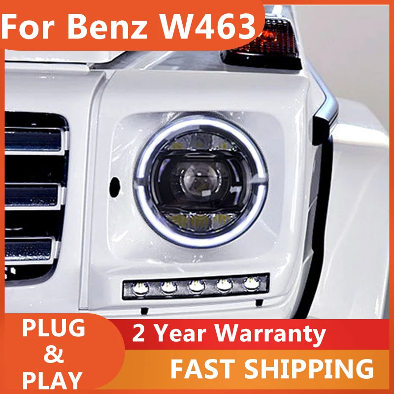 

Car Accessories for Headlight For Benz W463 G500 2007-2022 W463 Head Light DRL Turn Signal Low High Beam Projector Lens