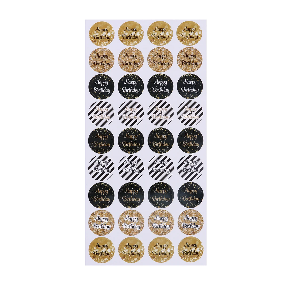 

12 Sheets Birthday Sealing Stickers Creative Round Self-Adhesive Candy Bag Labels for Party Favor Gift Packing Decoration