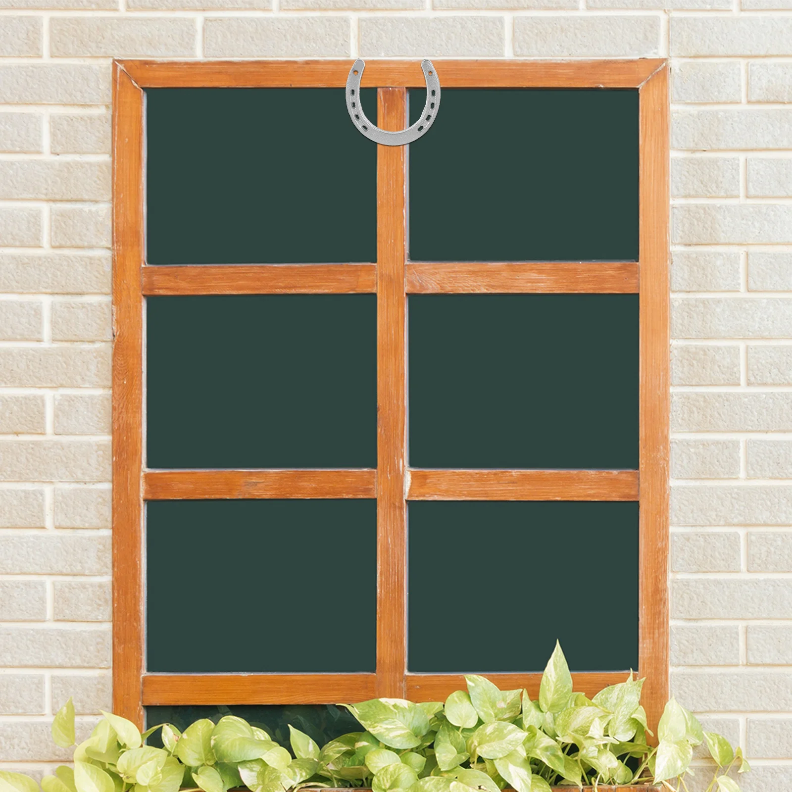 

1 set 1 Set Horseshoe Wall Decor Gift Iron Wood Hanging Decoration For Home Wedding Party Lucky Charm Metal Art Ornament