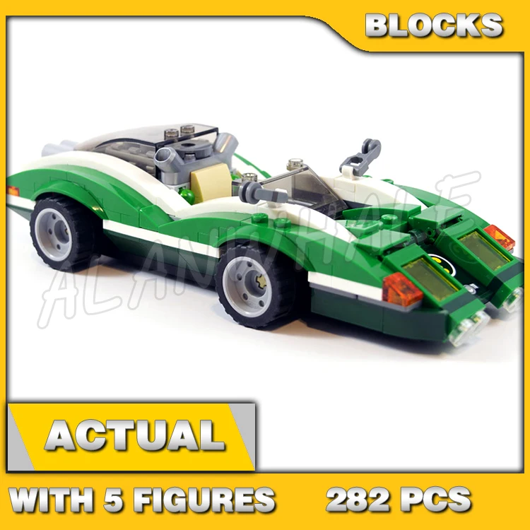 

282pcs Super Fighter Green Vehicle The Riddler Riddle Racer Calendar Kite 10630 Building Blocks Boy Compatible With Model