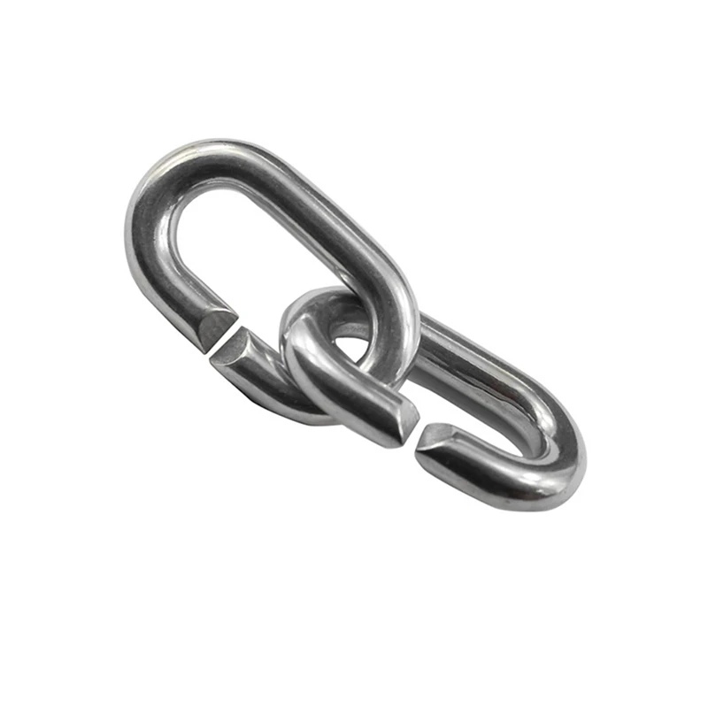 2 Pcs Stainless Steel 304 C-Shaped Connection Ring Chain Connection Buckle Fast Chain Fast Installation Ring