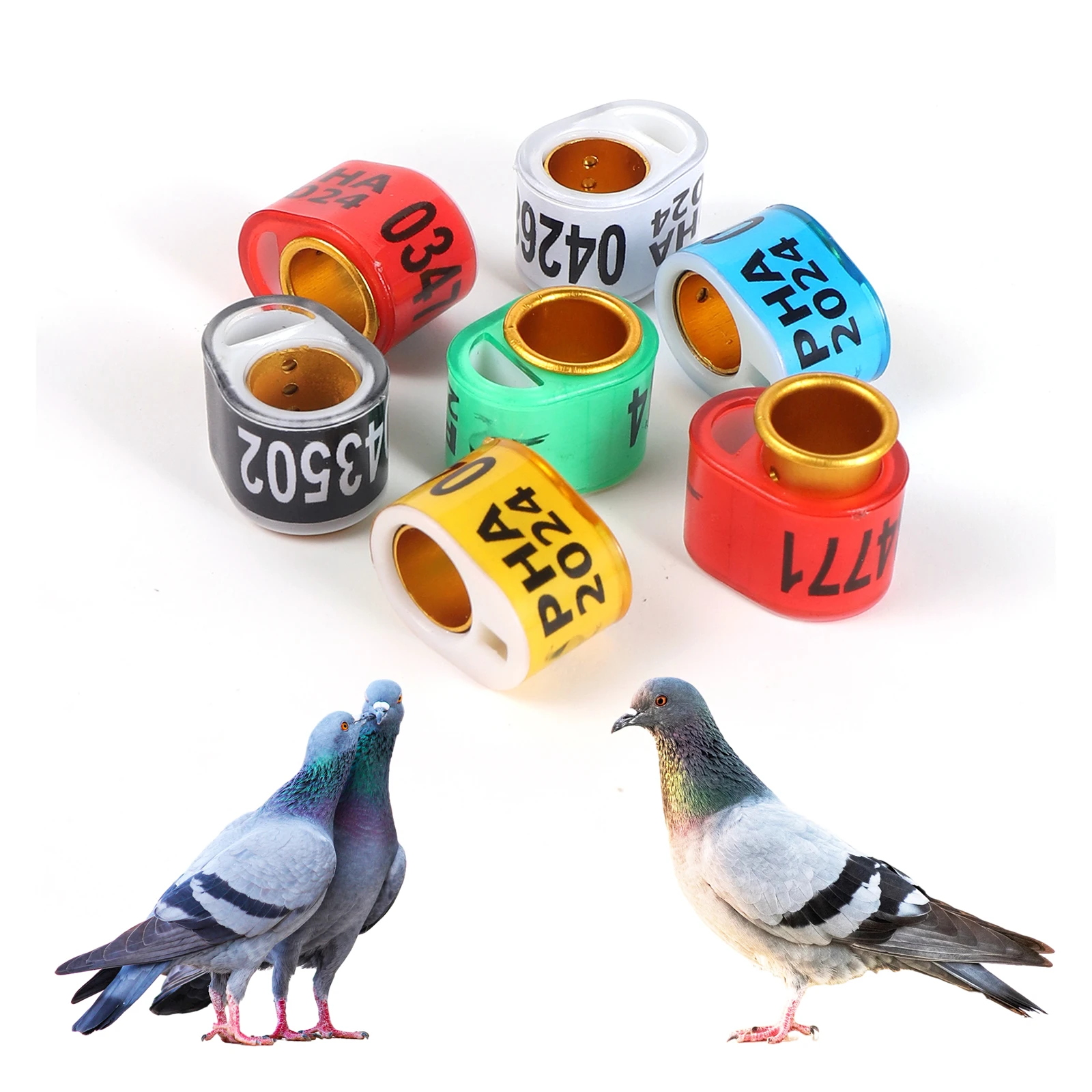 20pcs PHA 2025 Foot Ring Racing Pigeon Outdoor Training Bird Accessories Inner Diameter 7.5mm Pigeon Leg Ring Plastic Foot Ring