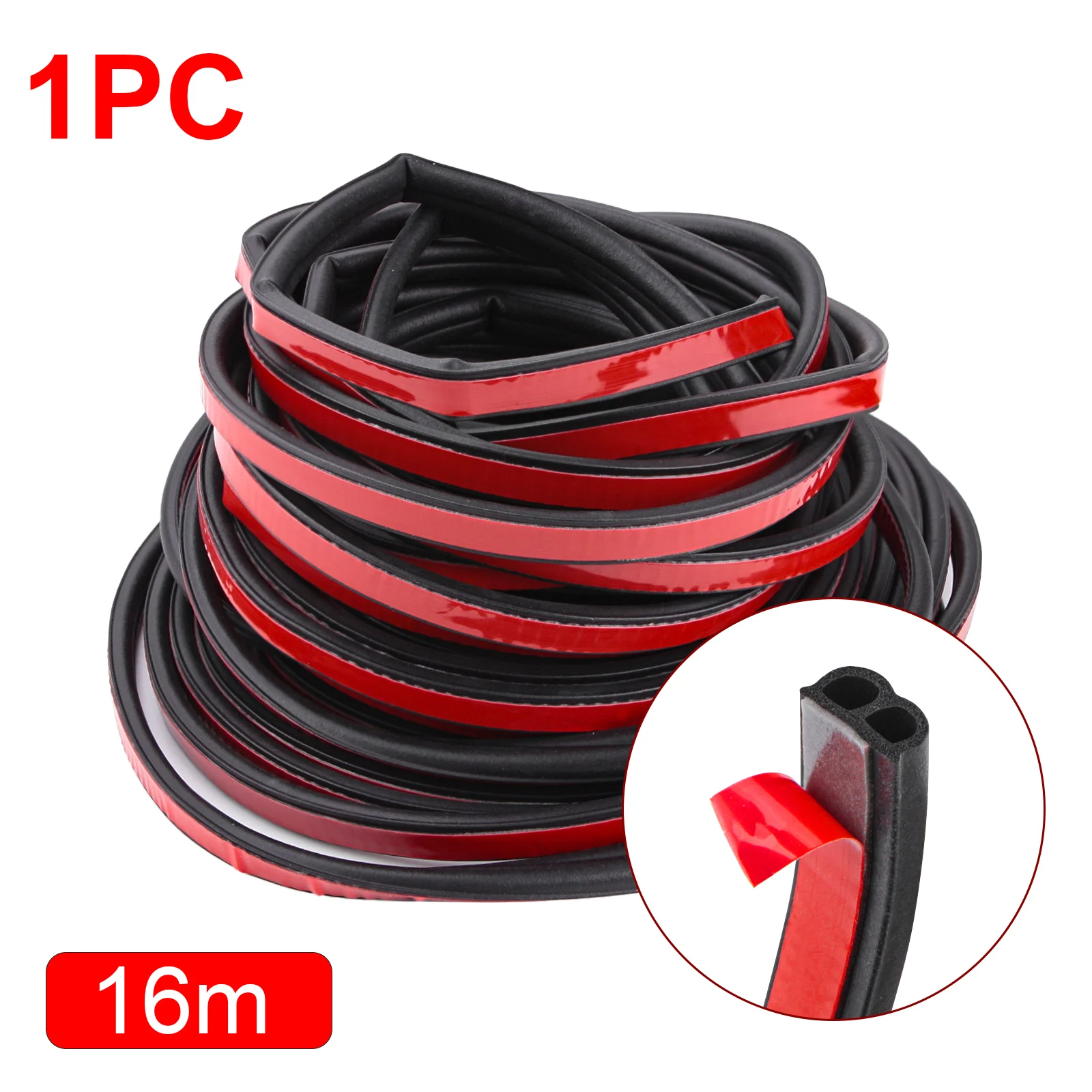 

Car Door Seal Strips Sticker Weatherstrip Rubber B Shape Door Seals Sound Insulation Sealant Automobiles Door Accessories