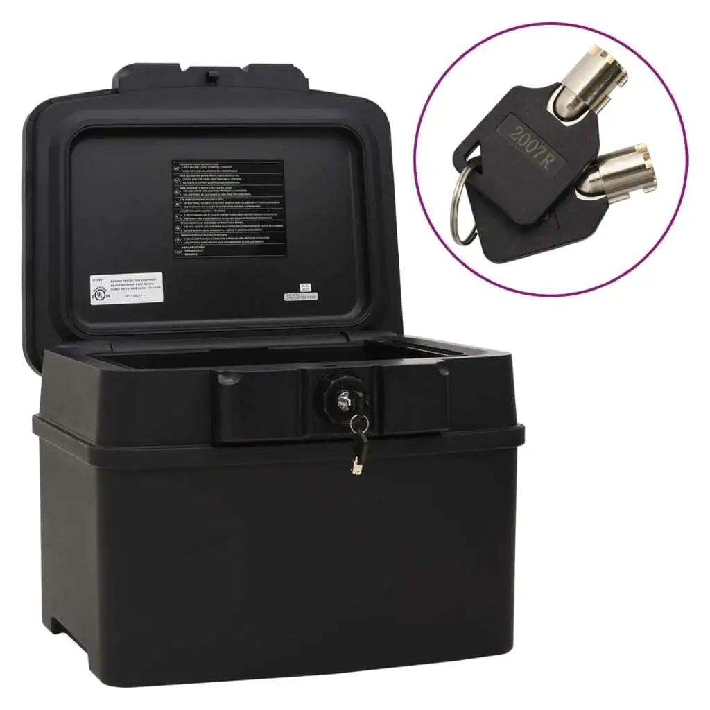 17.3x14.6x13.4 Black Safe Box - Heavy-Duty Security Storage for Home & Office