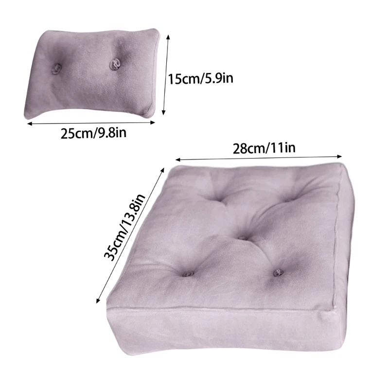 Convenient & Washable Infant Cushion Set Lovely Baby Pillow set for Photo D5QA