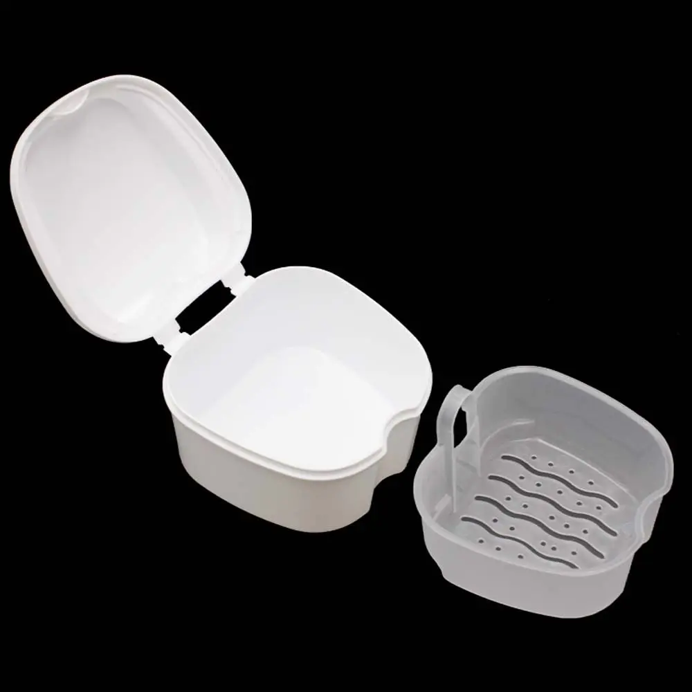 Retainer Cleaning Case Oral Care False Teeth Storage Box Mouth Guard Container Denture Retainer Case Tooth Clean Organizer