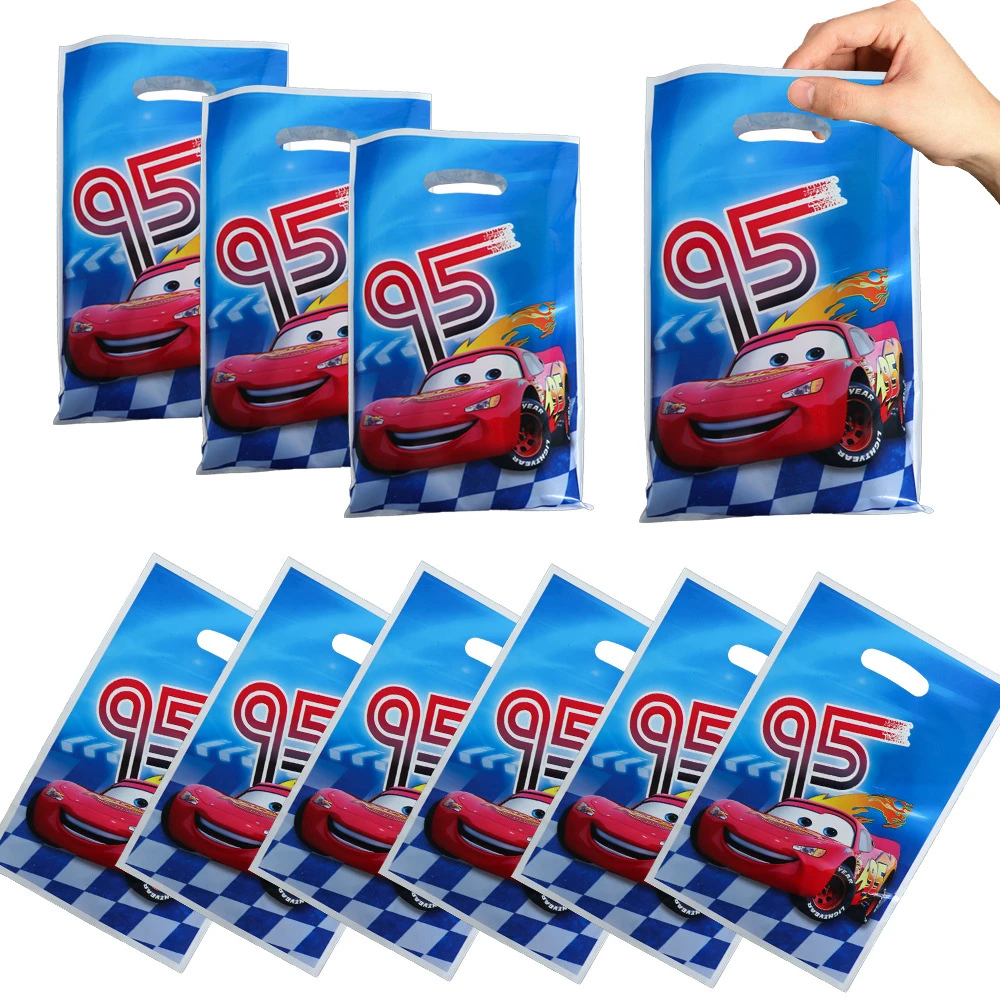 10pcs Hot Wheels Party Gift Bags Racing Car Candy Bags Child Party Loot Bags Boy Girl Kids Birthday Party Favors Supplies Decor