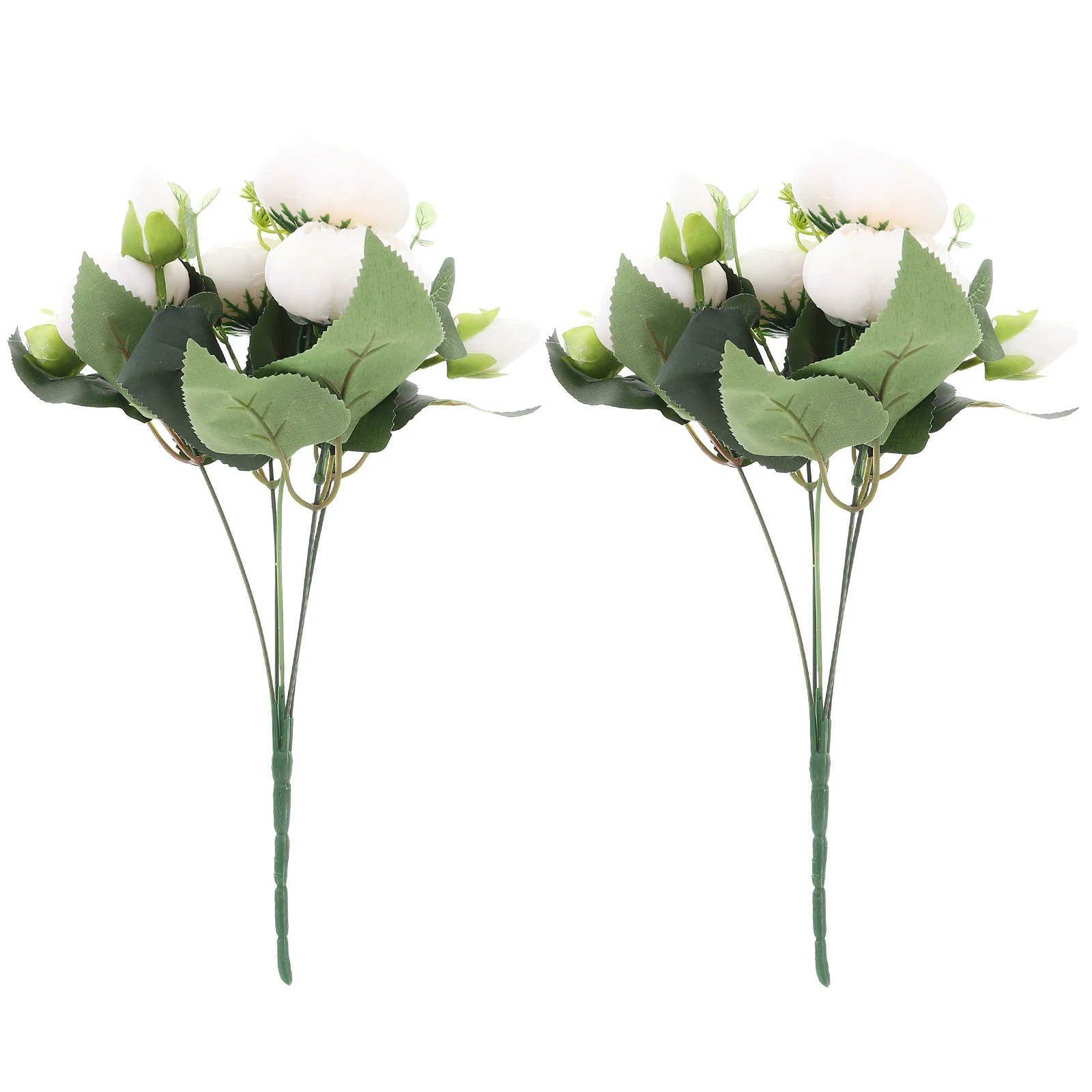 

2 Bunches Artificial Peony Flower DIY Bouquet Decorative Flowers Decorate for Decoration Plastic Faux Fake Garden Decorations