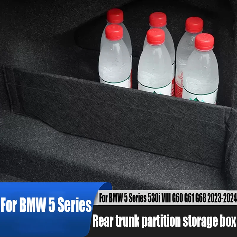 

Rear trunk partition storage storage box side cover board for car interior For BMW 5 Series 530i VIII G60 G61 G68 2023 2024