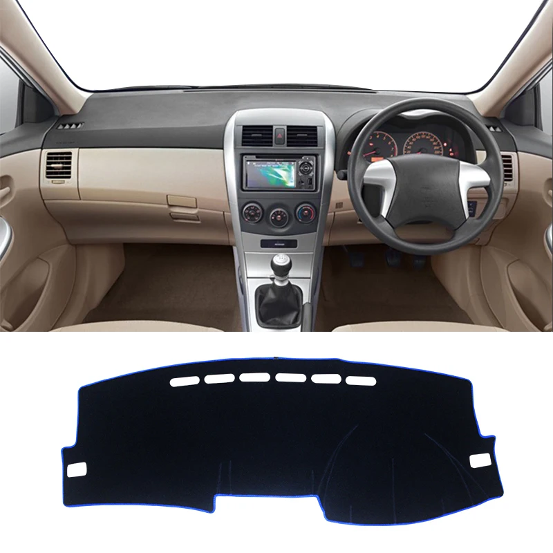 For Toyota Corolla E140 E150 2006-2013 Car Dashboard Cover Dash Mat Auto Non-slip Sun Shade Pad Carpet Anti-UV Car Accessories