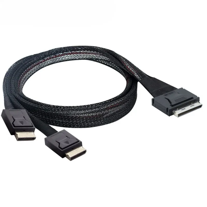 

PCI-E Ultraport Oculink PCIe PCI-Express Data Active Cable SFF-8611 8i To Dual 2X Oculink SFF-8611 4i PCI-Express Cable
